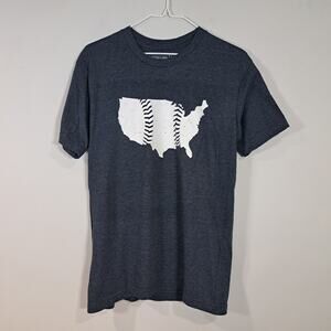 Baseballism USA Baseball T-Shirt Dark Gray Medium